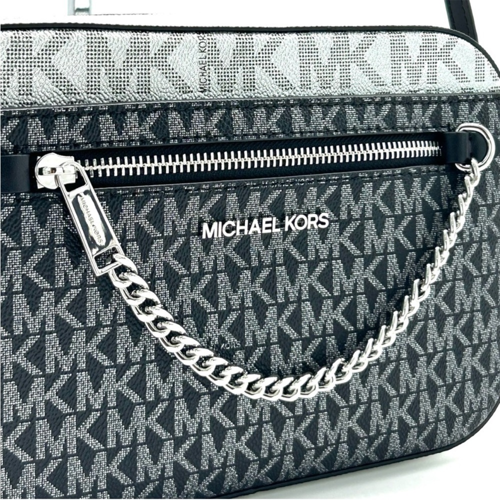 Michael Kors Jet Set Large Signature Logo Crossbody
Bag Black Multi - Picture 4 of 11